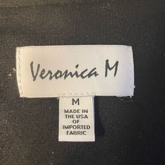 Veronica M Ponti Blazer Black Gold Buttons M - Picture 7 of 9